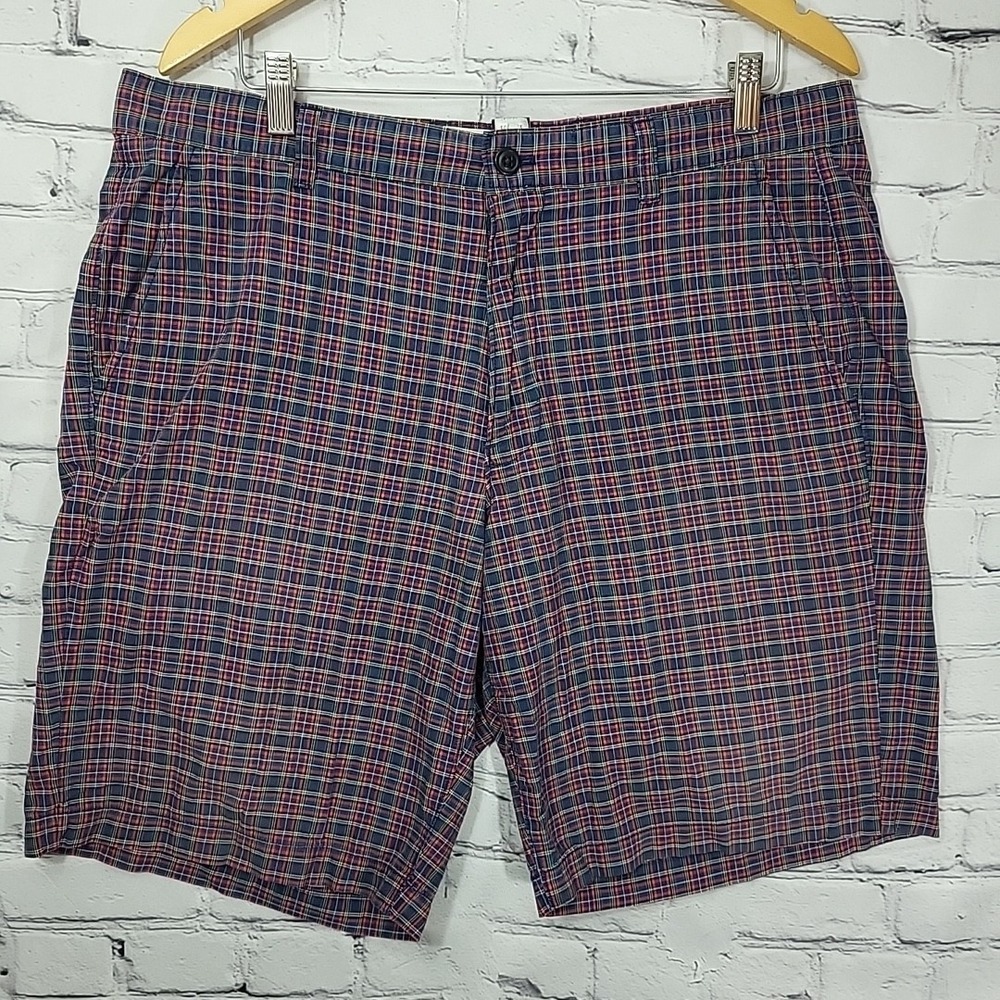 Gap Shorts Mens 38 Multicolor Plaid Flat Front Lightweight Casual Y2K‎ Preppy